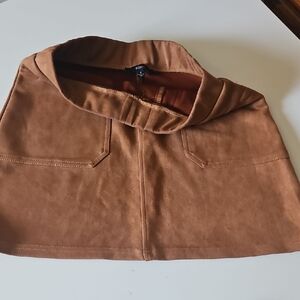 Brown High Low Skirt